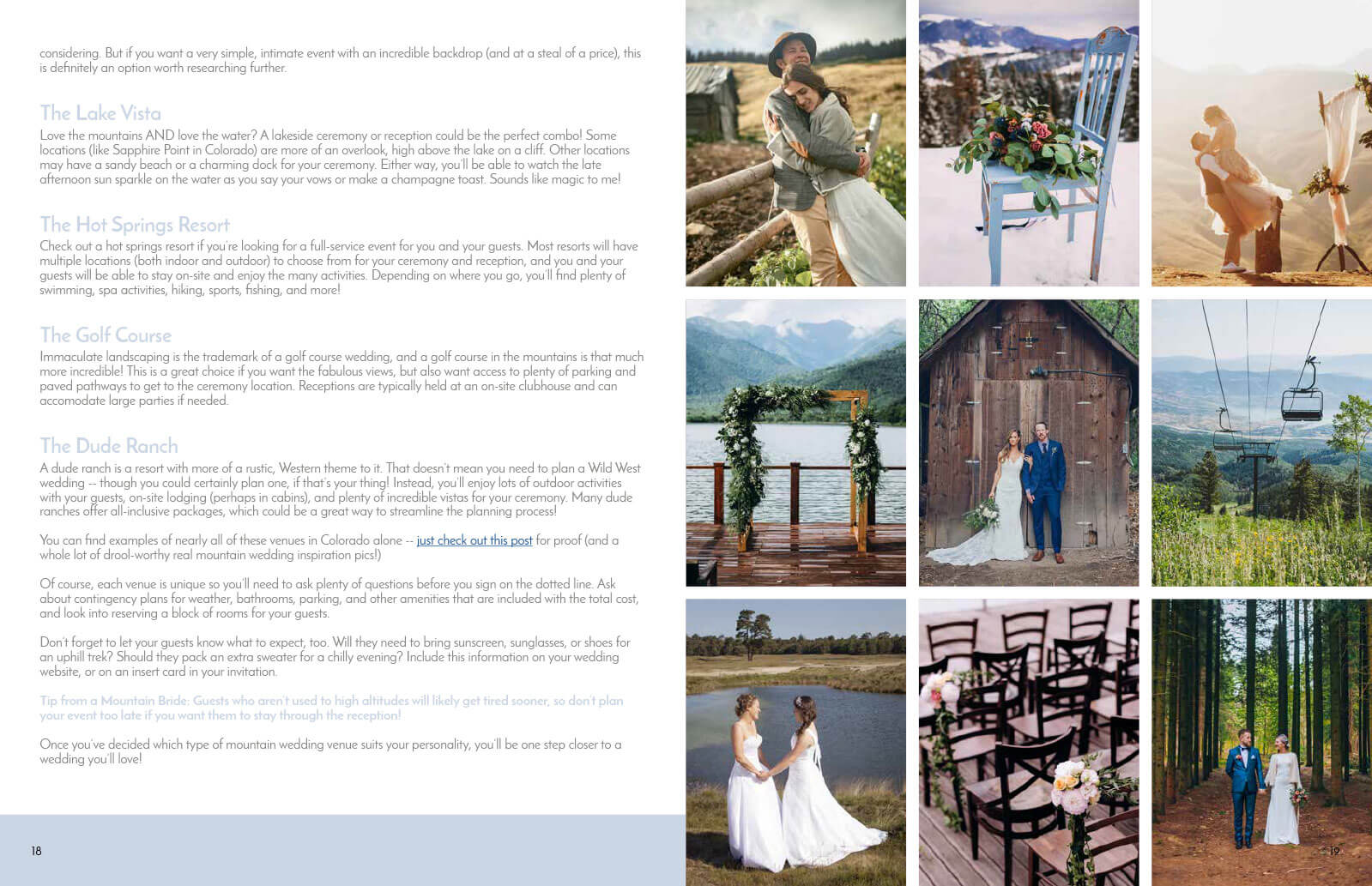 Mountain Wedding Planning Guide