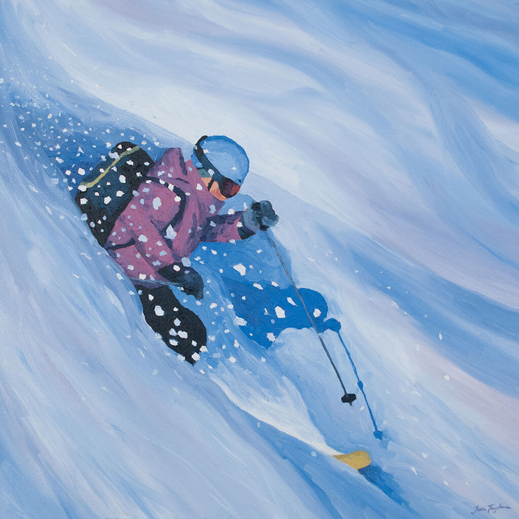 Skier Painting