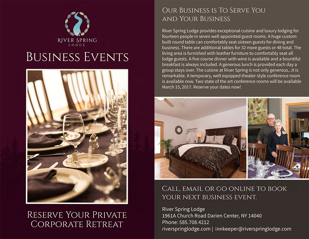 Corporate events brochure