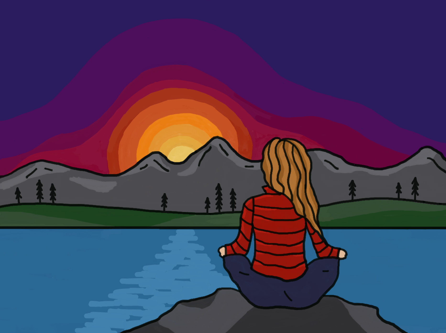 Sunset Illustration